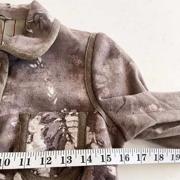 Etro Women's Wool Taupe Multi Floral Print Button Front Blazer Jacket NWT - Picture 7 of 10